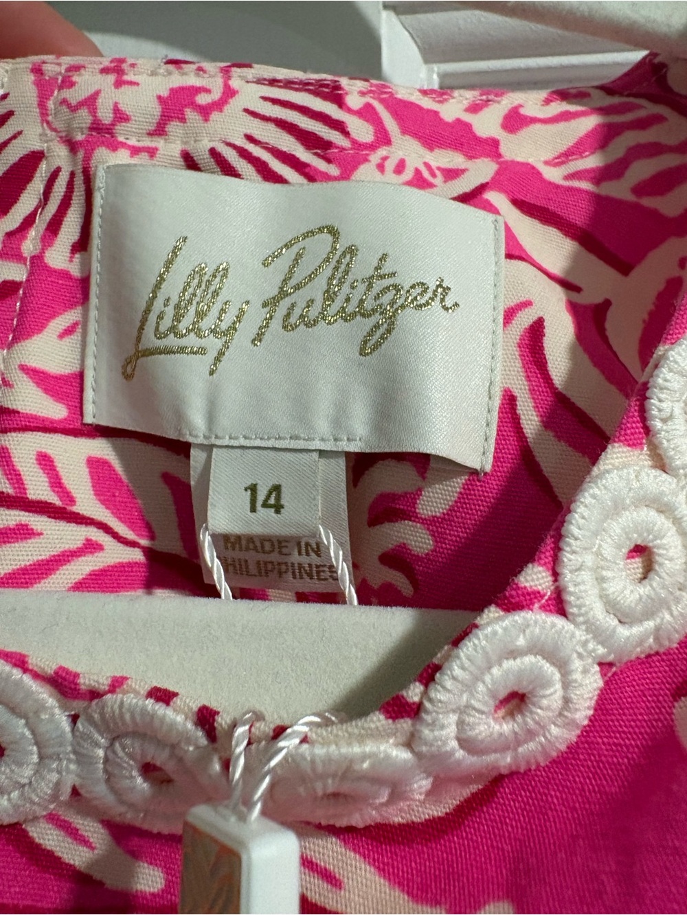 Lilly Pulitzer Pink and Cream Floral Sleeveless Shift Dress NEW with tags! - Picture 4 of 6